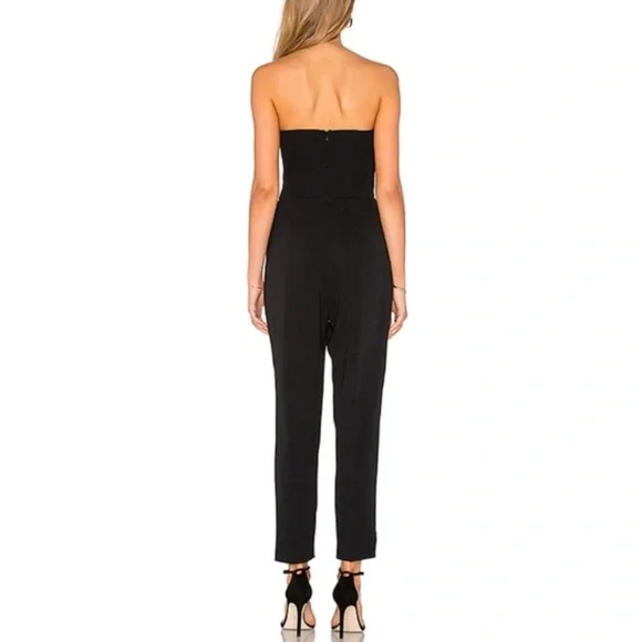 Amanda Uprichard Cherri Velvet Jumpsuit in Black - Picture 2 of 9